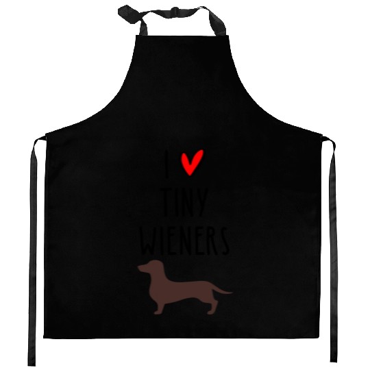 I Love Tiny Wieners Kitchen Aprons