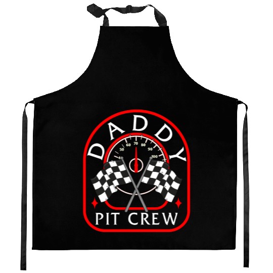 Daddy Pit Crew Kitchen Aprons, Father's Day Gift Race Day