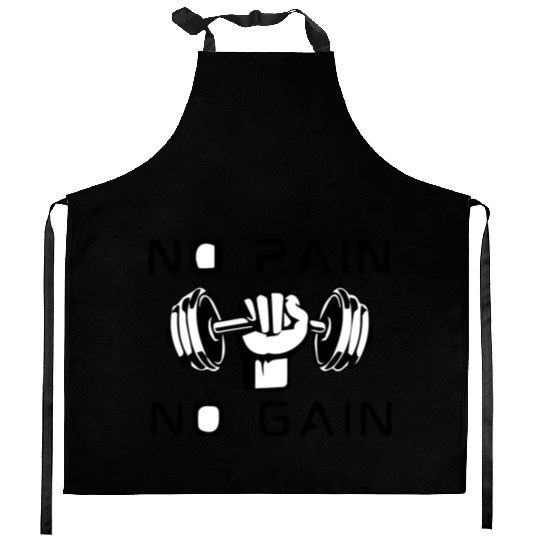 NO PAIN NO GAIN Kitchen Aprons