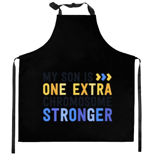 Family Down Syndrome Awareness My Son One Extra Kitchen Aprons