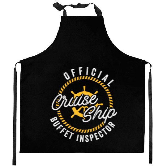 Funny Cruise Ship Buffet Inspector Partners Kitchen Aprons