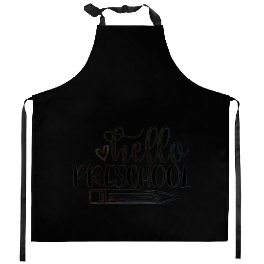 Hello Preschool Teacher Student Back to School Kitchen Aprons