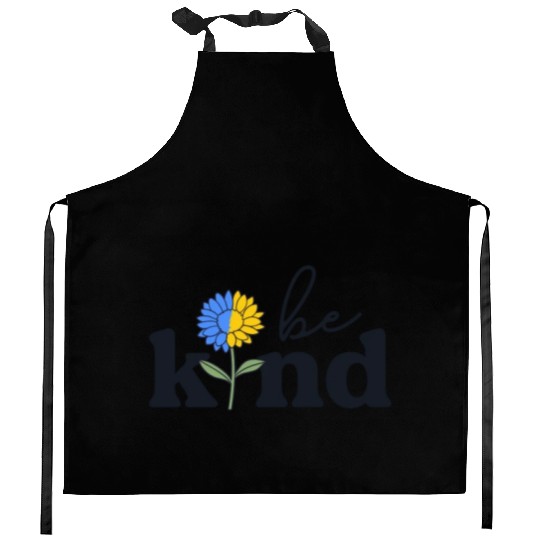 Be Kind Yellow Blue Sunflower World Down Syndrome Kitchen Aprons
