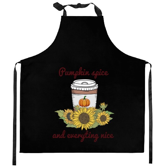 Halloween Pumpkin Spice Everything Nice Funny Kitchen Aprons