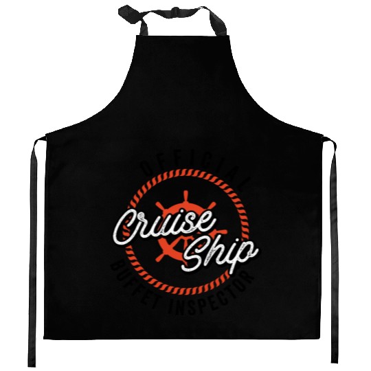 Funny Cruise Ship Buffet Inspector Partners Kitchen Aprons