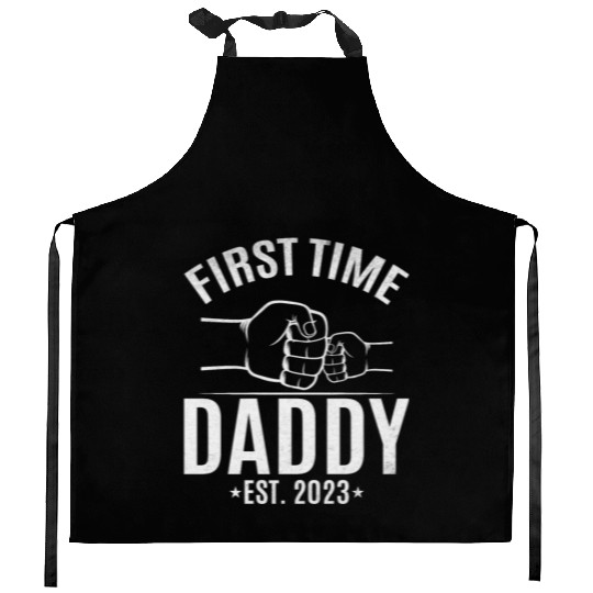 First Time Daddy Est. 2023 Daddy To Be Paternity Kitchen Aprons