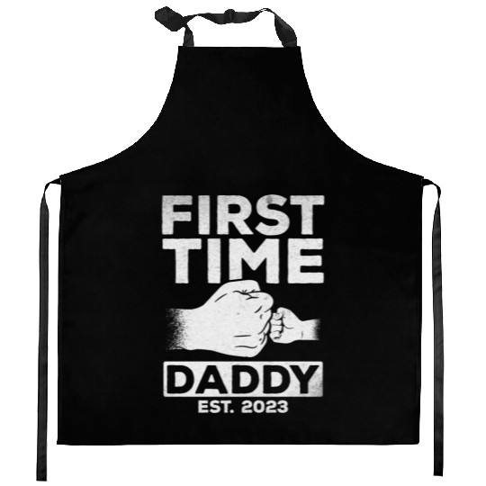 First Time Daddy Est. 2023 Daddy To Be Paternity Kitchen Aprons