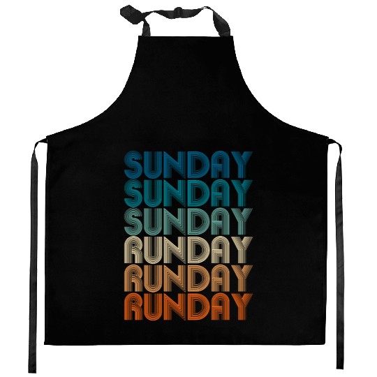 Sunday Runday Vintage Retro Fitness Training Kitchen Aprons