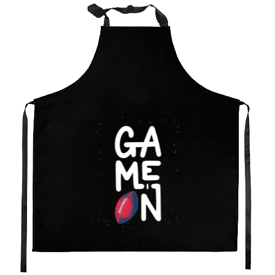 Game on rugby american football Kitchen Aprons