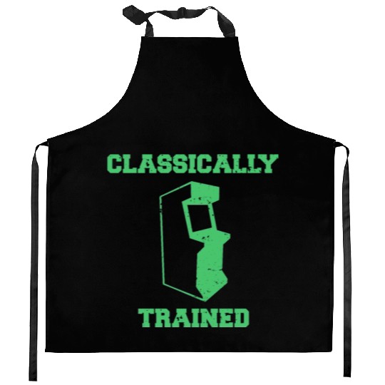 Classically Trained | Arcade player Kitchen Aprons