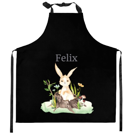Waldtier Reh Hase Hedgehog Flower Name Felix Kitchen Aprons