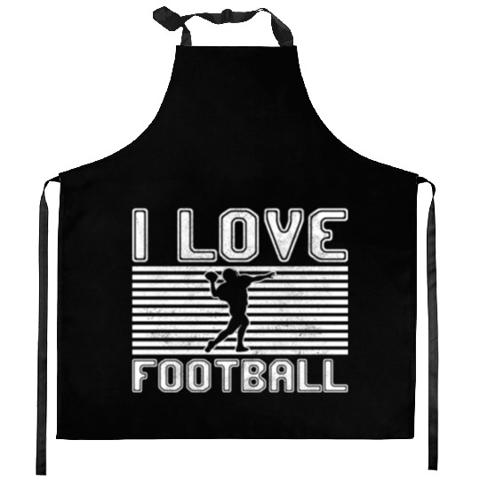 I love football Kitchen Aprons