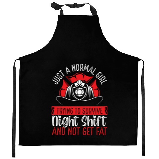 Night Shift Firefighter Normal Girl Volunteer Kitchen Aprons