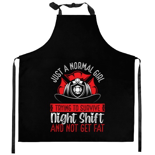 Night Shift Firefighter Normal Girl Volunteer Kitchen Aprons