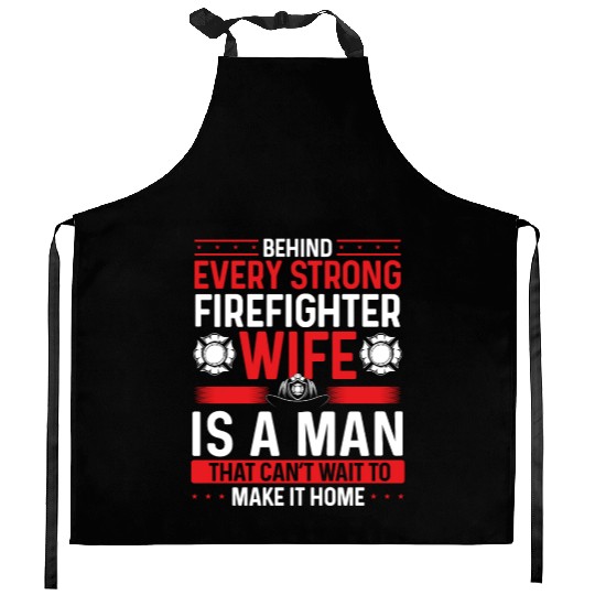 Firefighter Wife Marriage Night Shift Firemen Kitchen Aprons