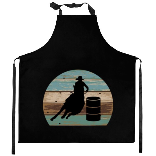 Barrel Racing Retro Style Kitchen Aprons