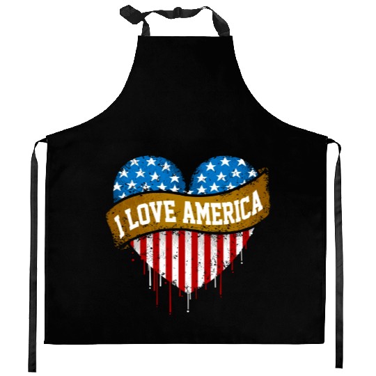 I Love America Kitchen Aprons