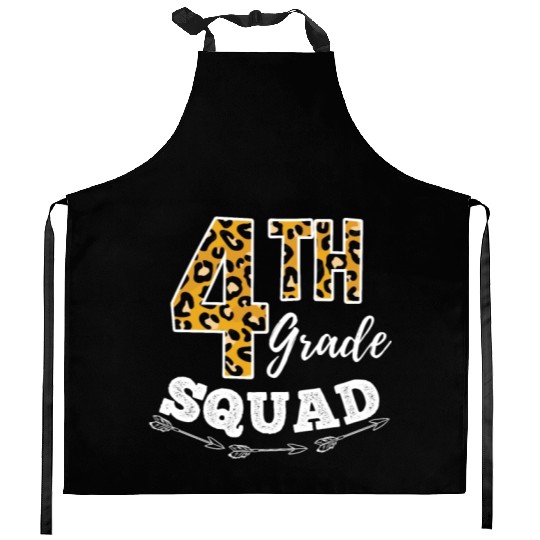 4th Grade Squad Leopard 4th Grade Teacher Kitchen Aprons