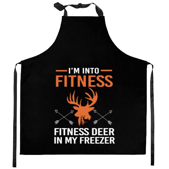 Im Into Fitness Funny Deer Hunting Kitchen Aprons