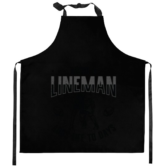Football Lineman Life Player Sports Kitchen Aprons
