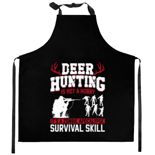 Buck Deer Hunting Hunter Zombie Kitchen Aprons