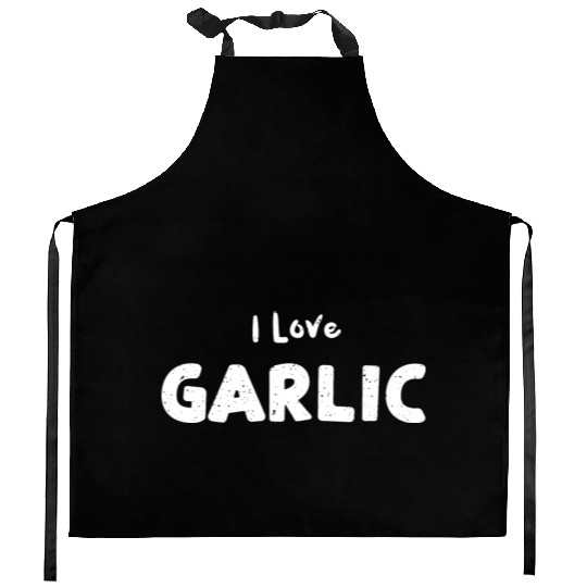 I Love Garlic - Halloween Kitchen Aprons