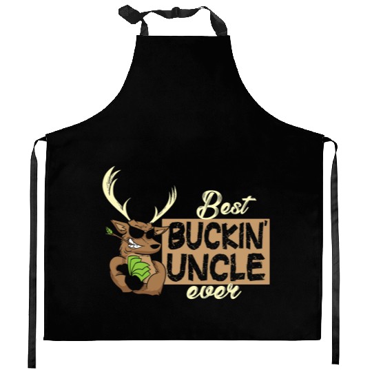 Best Buckin Uncle Ever Deer Hunter Kitchen Aprons