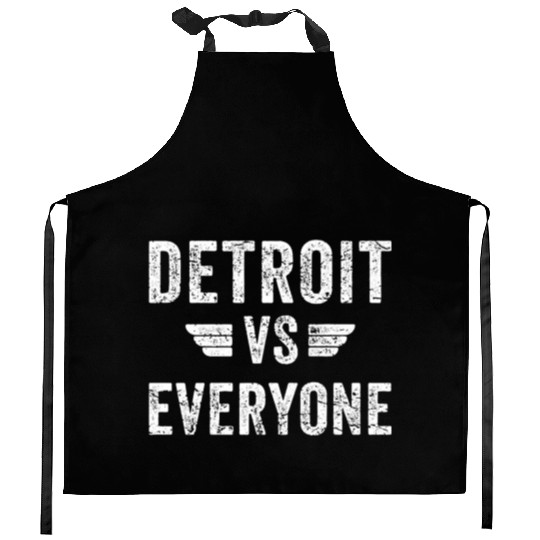 Detroit Vs Everyone Funny Michigan Kitchen Aprons