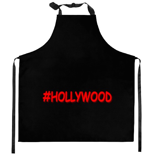 "#HOLLYWOOD" Cute Design. Buy Now Kitchen Aprons