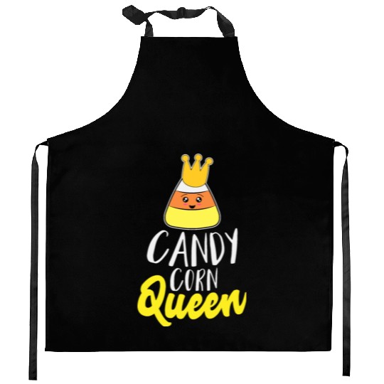 Candy Corn Queen Kitchen Aprons for Kid Girls Women