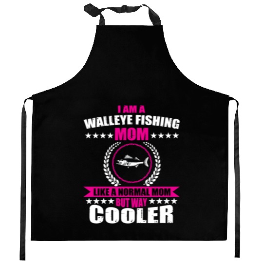 Walleye Fishing Mom For Women Kitchen Aprons
