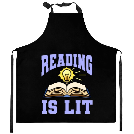 Reading Is Lit For Book Lover Kitchen Aprons