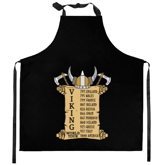 Viking World Tour For Vikings Lover Kitchen Aprons