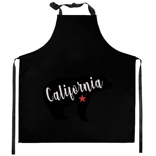 California Bear Flag Kitchen Aprons