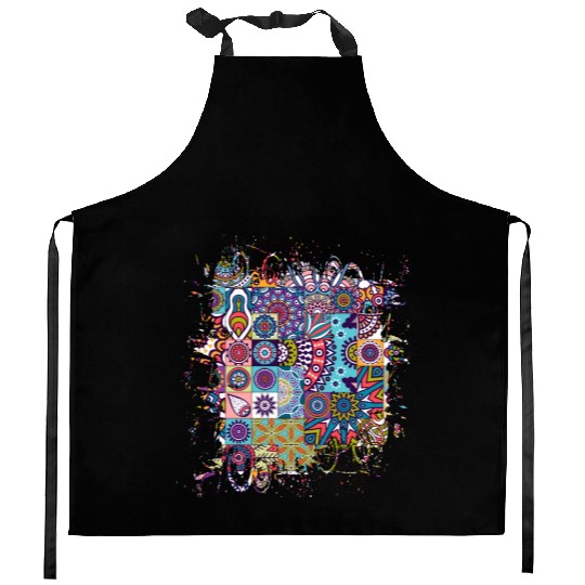Joyful mosaic Kitchen Aprons