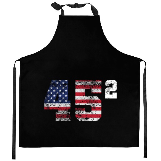 Trump 45 Squared Republican Kitchen Aprons