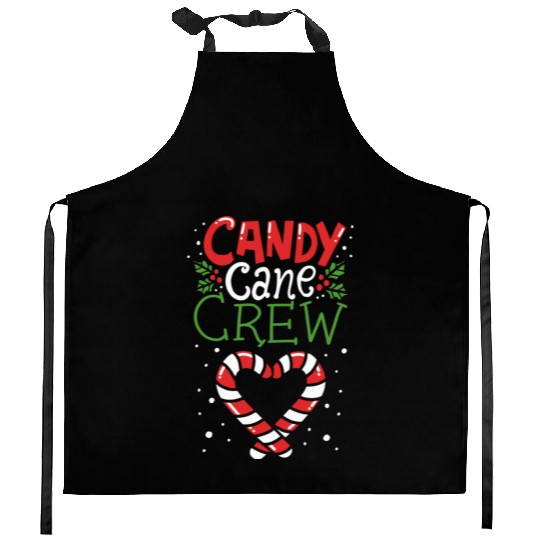 Candy Cane Crew Christmas Sweet Mistletoe Holiday Kitchen Aprons