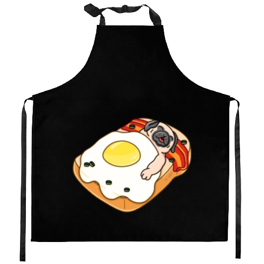 Sleeping Pug Kitchen Aprons