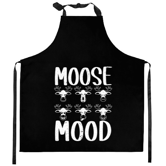 Moose Mood Wildlife Animal Alces Elk Deer Kitchen Aprons