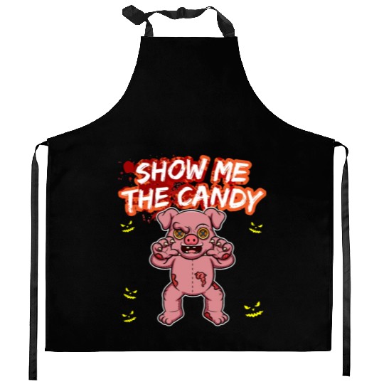 Show Me The Candy Halloween Costume Trick Or Treat Kitchen Aprons