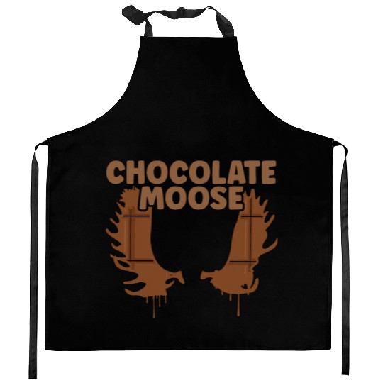 Chocolate Moose Wildlife Animal Alces Elk Deer Kitchen Aprons