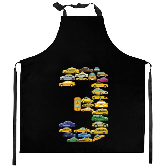 3rd Birthday Gift Taxi Car Boys Kids 3 Year Old Kitchen Aprons