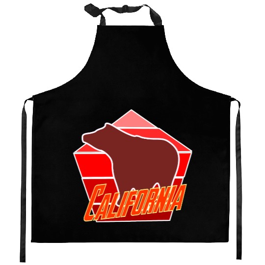 California Bear Flag Kitchen Aprons