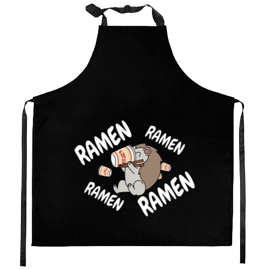 Hedgehog Instant Ramen Noodles Kitchen Aprons