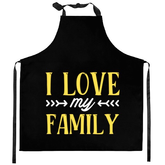 I Love My Family Reunion Families Gathering Kitchen Aprons