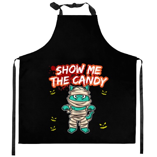 Show Me The Candy Halloween Costume Trick Or Treat Kitchen Aprons