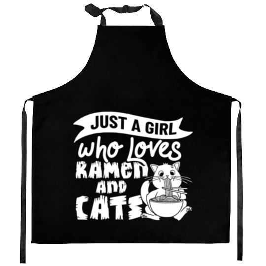 Ramen Cat Bowl Chicken Noodle Soup Japanese Kitchen Aprons