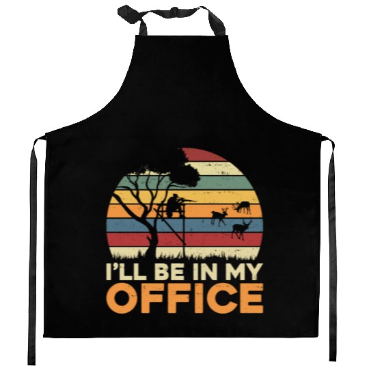 Buck Deer Hunting Hunter Vintage Kitchen Aprons