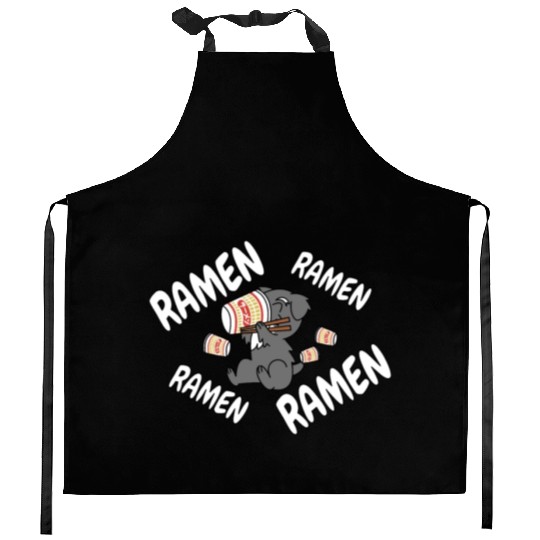 Schnauzer Instant Ramen Noodles Kitchen Aprons