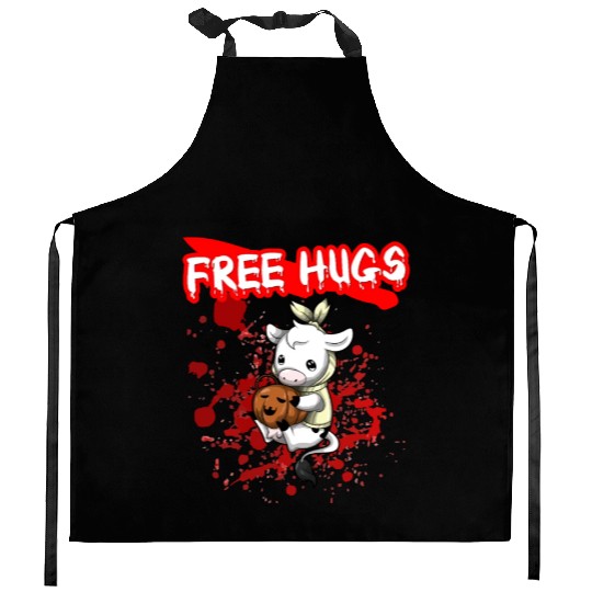Free Hugs Halloween Sarcasm Scary Creepy Costume Kitchen Aprons
